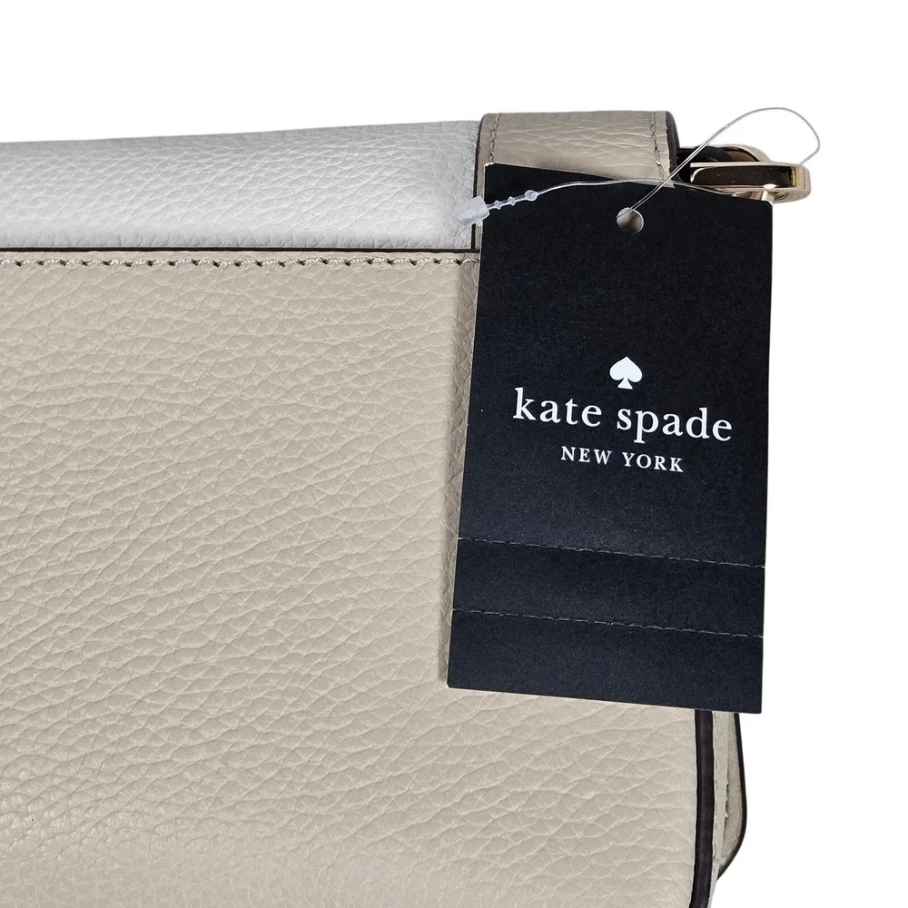 Kate Spade Lena Colorblock Mini Flap Crossbody in Light Sand Multi‎ NWT